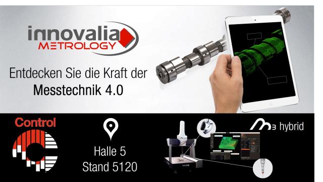 Innovalia Metrology stellt Messtechnik für die Zufunkt auf der Control-Messe in Stuttgart vor